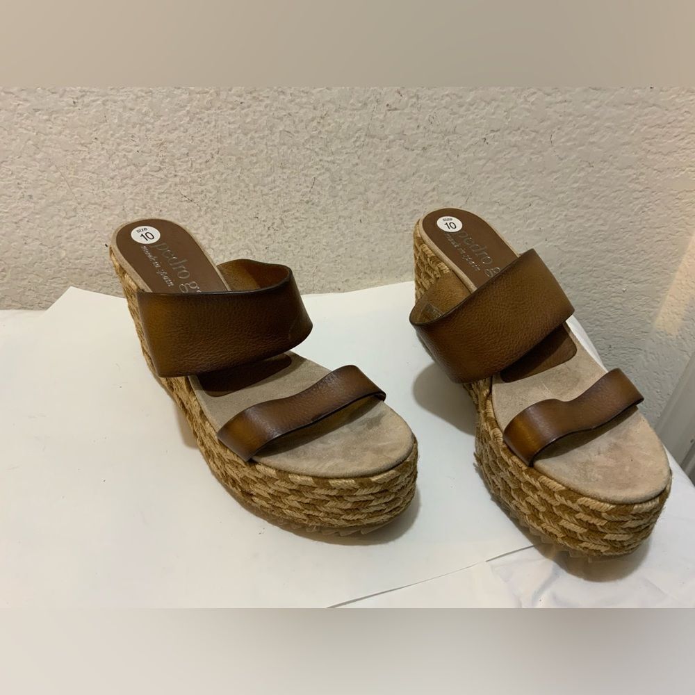 Pedro Garcia wedge Platform Sandals Shoes Women’s 10 US